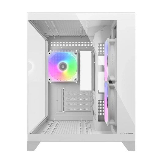 Caixa Cougar CGR-2QA6W-RGB Mini Tower micro ATX Mini-ITX Vidro Temperado Branco RGB