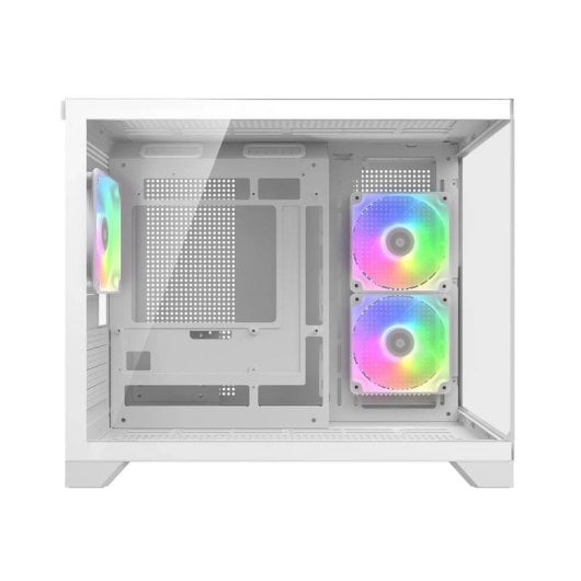 Caixa Cougar CGR-2QA6W-RGB Mini Tower micro ATX Mini-ITX Vidro Temperado Branco RGB