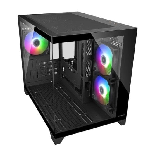 Caixa Cougar CGR-2QA6B-RGB Mini Tower Vidro Temperado RGB Gaming
