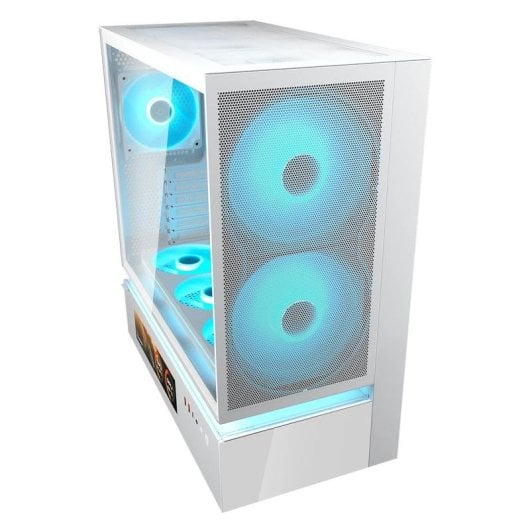 Caixa Cougar CGR-2DA4W-MV Midi Tower Branco Vidro LCD Gaming