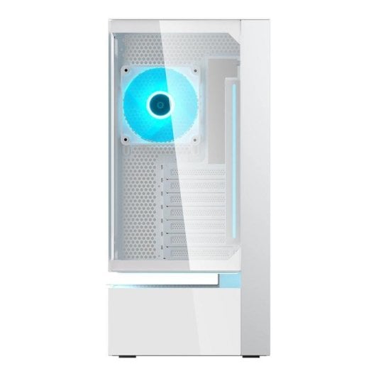 Caixa Cougar CGR-2DA4W-V Midi Tower LCD RGB Vidro Temperado Branca