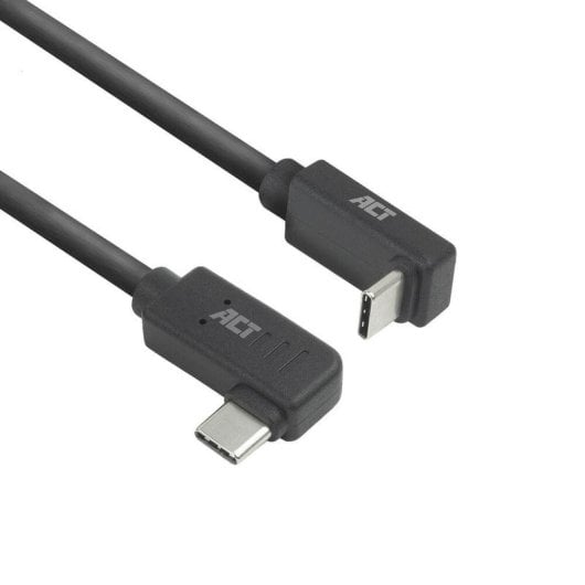 Cavo USB ACT AC3570C USB-C angolato 2m 10Gbps 60W 4K PVC Nero