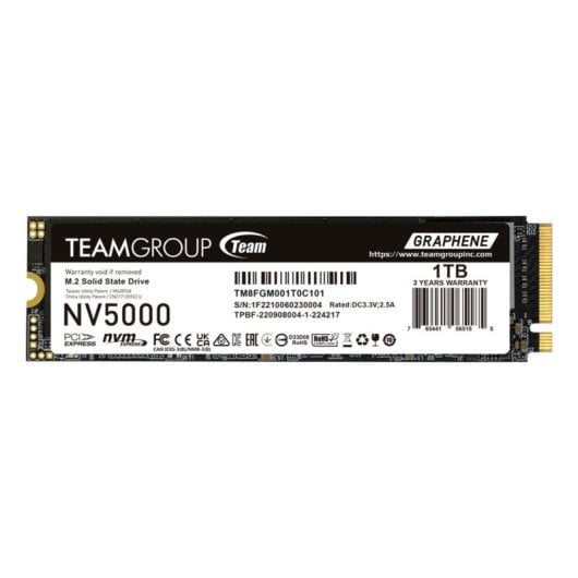 Disco Duro Team Group NV5000 1TB M.2 PCIe 4.0 NVMe 4500MB/s