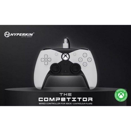 Gamepad Hyperkin Competitor Weiß symmetrische Joysticks Xbox Series X S One PC