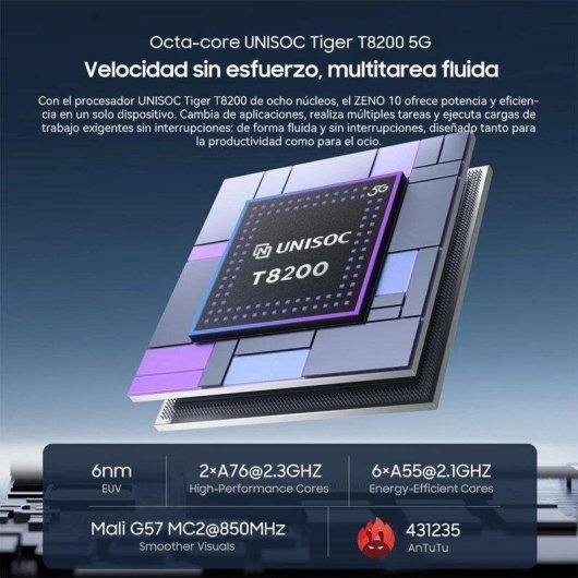 Tablet Blackview Zeno 10 WiFi + 5G 11" 6GB 256GB Azul