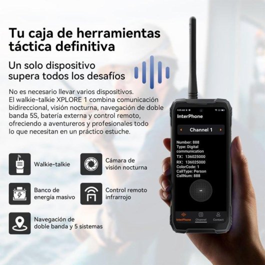 Blackview XPLORE 1 Walkie Talkie 36GB 512GB 6.78" FHD+ 120Hz 5G Dual SIM Batteria 20000mAh Android 15 Arancione