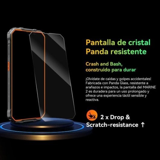 OSCAL Marine 2 8GB 128GB 6.56" IPS 90Hz 4G Dual SIM NFC Bateria 11000mAh Android 15 Preto