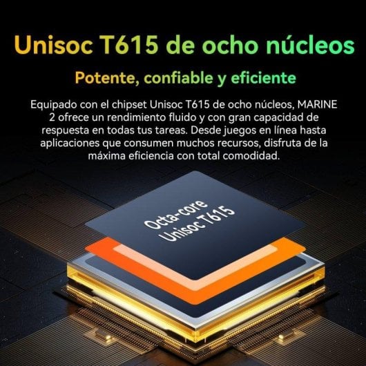 OSCAL Marine 2 8GB 128GB 6.56" IPS 90Hz 4G Dual SIM NFC Bateria 11000mAh Android 15 Preto