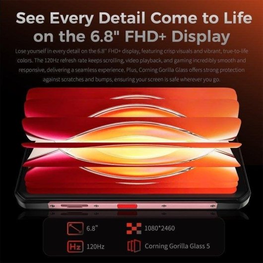 Oukitel WP56 5G 12GB 512GB 6.8" Rouge