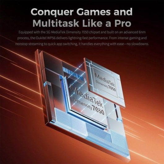 Oukitel WP56 36GB 512GB 6.8" 120Hz 5G Dual SIM Batería 16000mAh Cámara 108MP Android 15 Negro