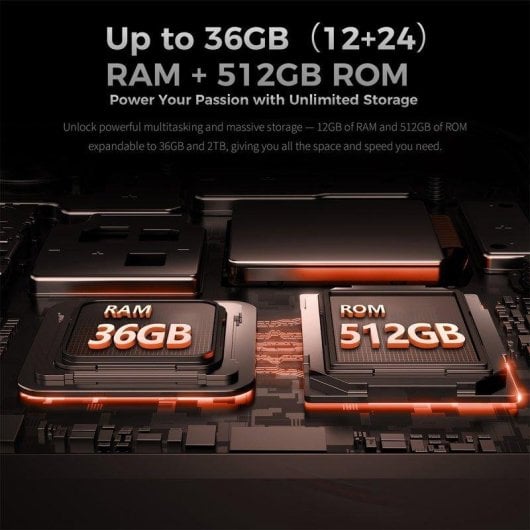 Oukitel WP56 36GB 512GB 6.8" 120Hz 5G Dual SIM Batería 16000mAh Cámara 108MP Android 15 Negro