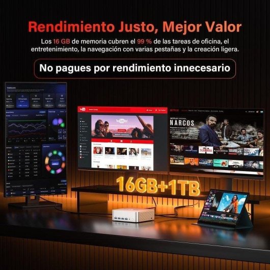 Mini PC GEEKOM A7 Max AMD Ryzen 9 7940HS 16GB 1TB SSD Radeon 780M USB4 SD UHS-II LAN Dual