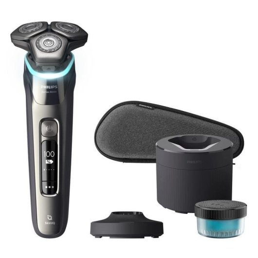 Afeitadora Philips SHAVER Series 9000 S9974/55 eléctrica Wet & Dry SkinIQ cromo