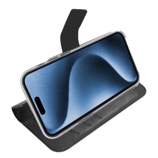 Funda para móvil Celly WALLYMAG Funda cartera Cuir synthétique Noir MagSafe pour iPhone 17 Pro