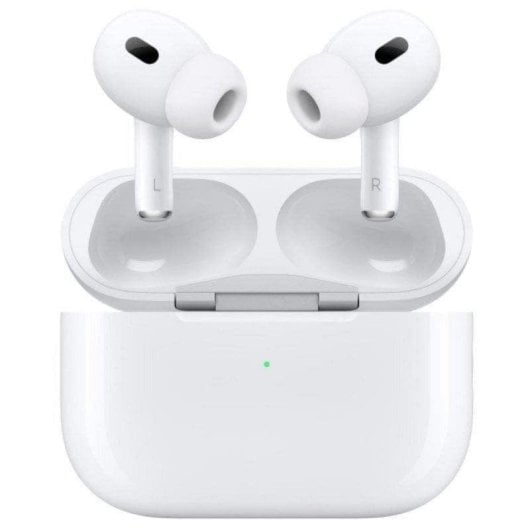 Auriculaires Apple AirPods Pro 2 sans fil Bluetooth avec Réduction de Bruit, USB-C, Contrôle tactile, IP54, blanc