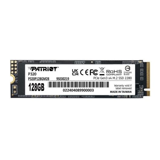 Disque Dur Patriot P320 128GB M.2 NVMe 1600Mo/s PCIe 3.0