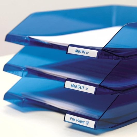 Cinta para etiquetas DYMO D1 Azul sobre blanco 9 mm x 7 m poliéster