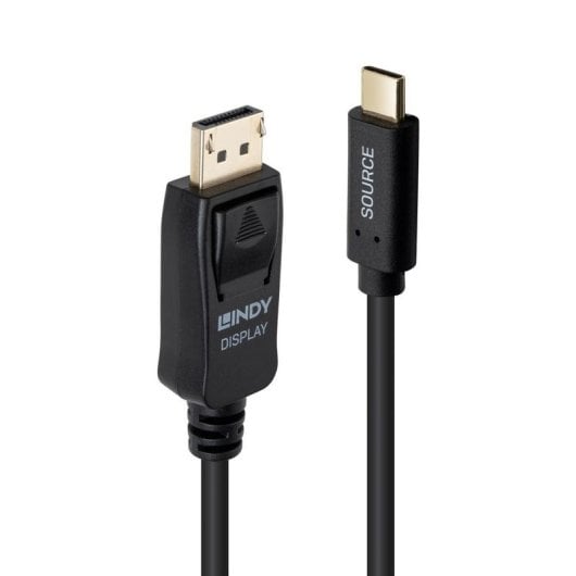 Adaptador de cabo Lindy 43502 USB Tipo C DisplayPort 3 m preto