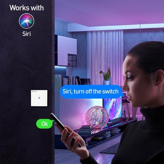 Central Domótica Tellur TLL331481 WiFi/Control táctil Compatible Android iOS con Seguridad Avanzada