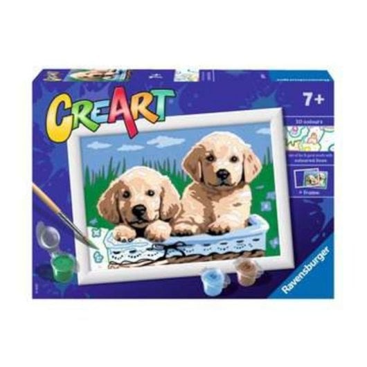 Kit de Pintura por Números Ravensburger CreArt Acrílico 10 Cores Crianças
