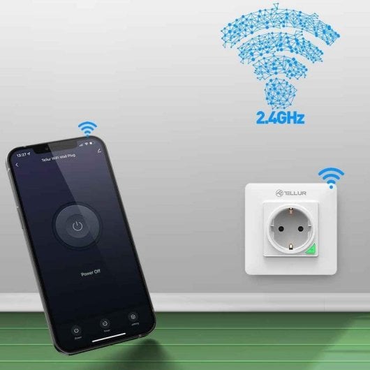 Tomada Inteligente TELLUR TLL331321 Wi-Fi Controle por voz e Monitorização consumo