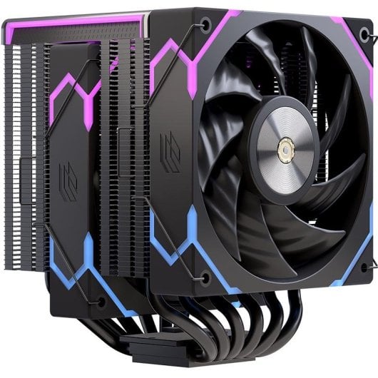 Refrigeração a Ar Einarex Socket AM5 120mm GLIDE G300 Black RGB Dual Fan