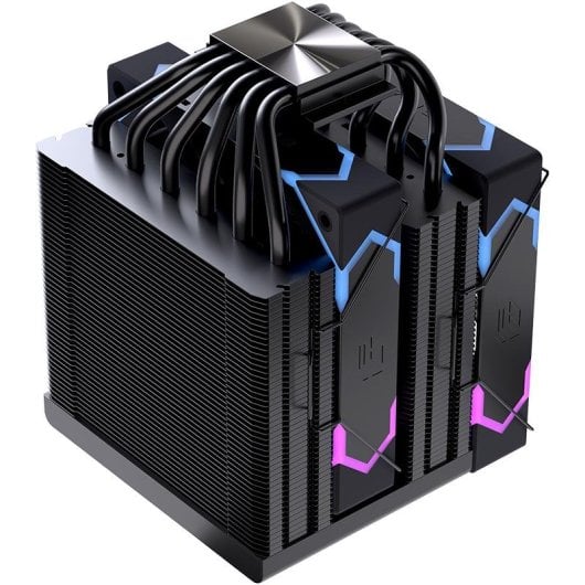 Refrigeração a Ar Einarex Socket AM5 120mm GLIDE G300 Black RGB Dual Fan