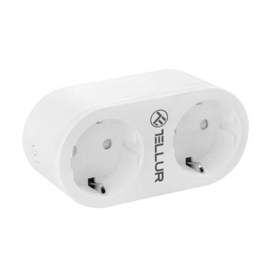 Tomada Inteligente Tellur TLL331061 Wi-Fi Controle por voz e 2 Entradas