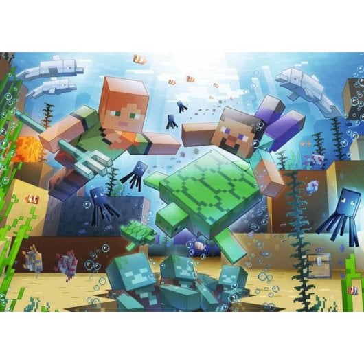Puzzle Ravensburger 12000421 1000 Teile Minecraft Motiv für Videospiel-Fans