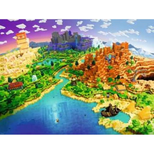 Puzzle Ravensburger 17189 Minecraft 1500 piezas multicolor para interior
