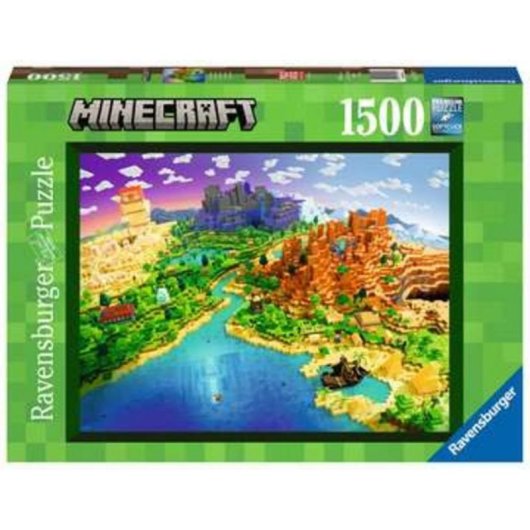 Puzzle Ravensburger 17189 Minecraft 1500 piezas multicolor para interior