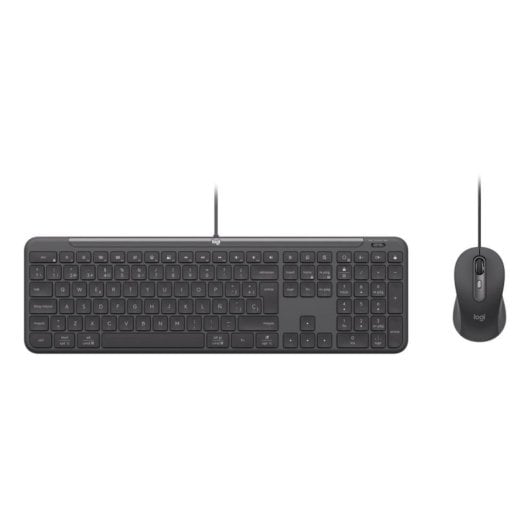 Teclado Logitech Signature Slim MK620 kabelgebunden QWERTY spanisch mit Maus Graphite