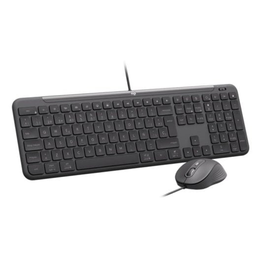 Teclado Logitech Signature Slim MK620 kabelgebunden QWERTY spanisch mit Maus Graphite