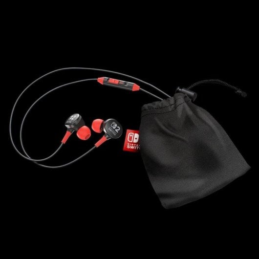 Auriculares PowerA Wired Earbuds Nintendo Switch 2 con cable Jack 3.5 mm Gaming Negro Rojo