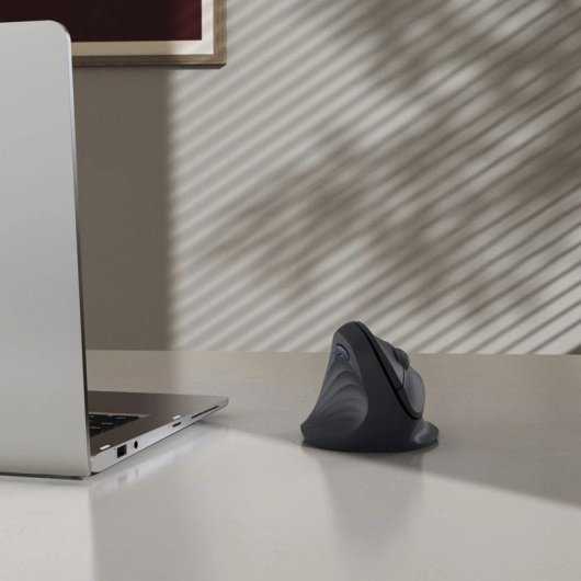 Maus Hama EWM-500L Wireless 1800DPI Schwarz Vertikal Linkshänder USB-C