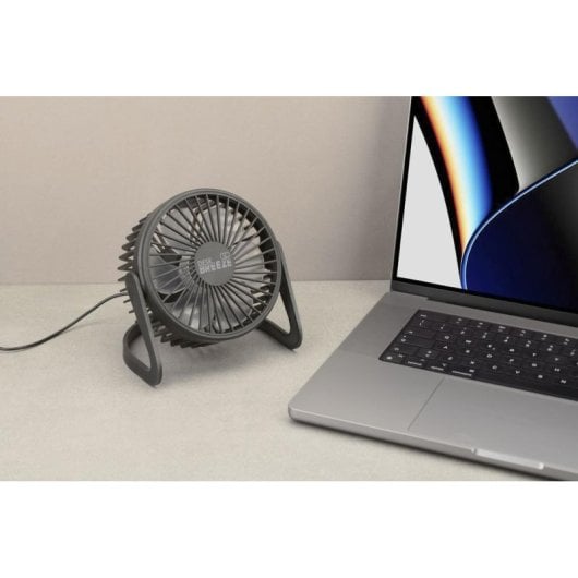 Ventilator Techly Tech Pop 8018080494413 USB Tisch Schwarz 360° drehbar 0,9 m