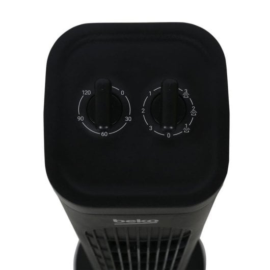 Ventilador Beko EFW5300B Torre Piso Preto Oscilação 3 Velocidades Temporizador