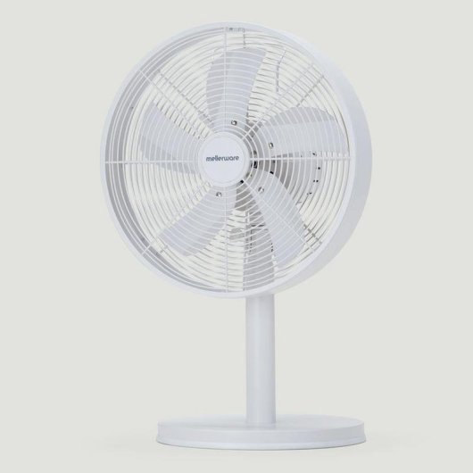 Ventilador de sobremesa Mellerware Brizy Circle 35W 5 aspas aluminio blanco