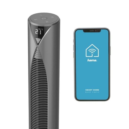 Ventilador torre Hama 00176595 Titanio 3 velocidades Controlo remoto