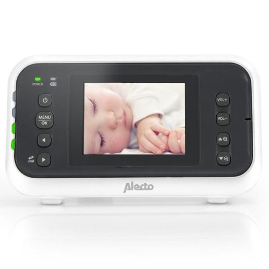 Vídeo-monitor para bebés Alecto DVM-75 LCD 2.4" Sensor Temperatura Alcance 300 m