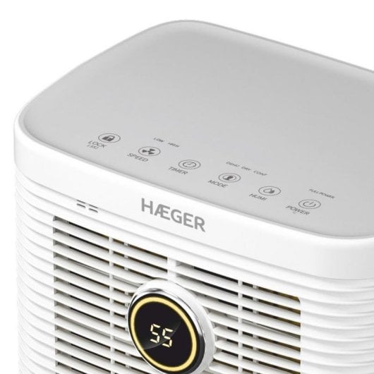 Déshumidificateur Haeger DE-D10.012A 240 W 10 L/jour écran poignée blanche
