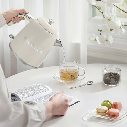 Chaleira elétrica vintage suíça KTS8 de 1 litro