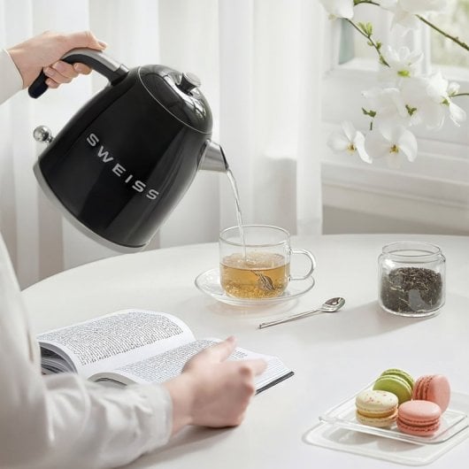 Chaleira elétrica vintage suíça Kts9 de 1 litro