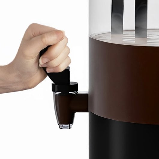 Dispensador de chocolate quente, 6 L, 1200 W, preto