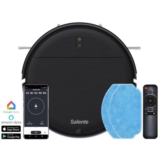Robot Aspirapolvere e Lavapavimenti Salente RTXR2 Navigazione a Sensori Controllo Vocale