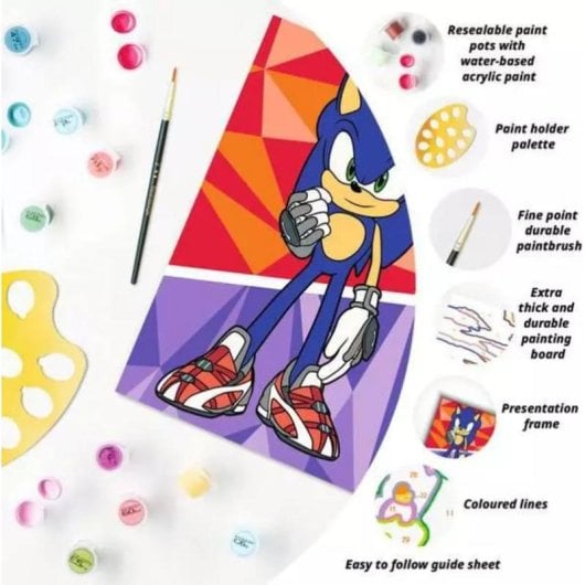 Kit de pintura Ravensburger CreArt Sonic the Hedgehog Multicolor 7+ anos