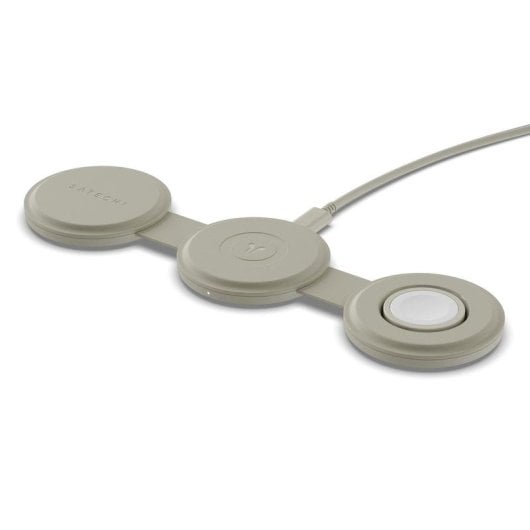 Cargador Satechi OntheGo 3 en 1 MagSafe carga inalámbrica rápida blanco
