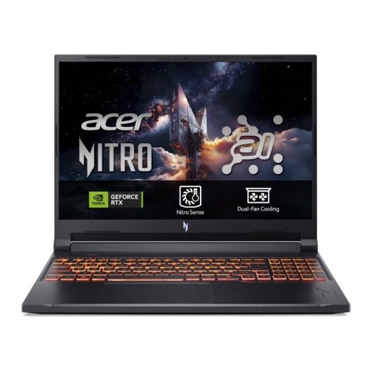 Portátil Acer Nitro V 16 AI 16" AMD Ryzen 7 260 16GB 1TB SSD RTX 5050 Sin sistema operativo