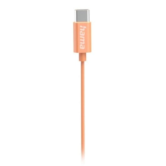 Kopfhörer Hama Curly kabelgebunden USB-C Calls/Musik In-Ear Orange