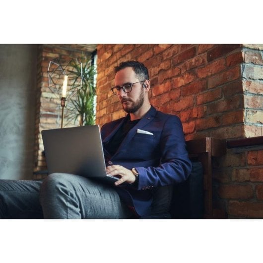 Kopfhörer Cellularline AERO OPEN-EAR kabellos Bluetooth für Alltag, Sport, Musik, Schwarz